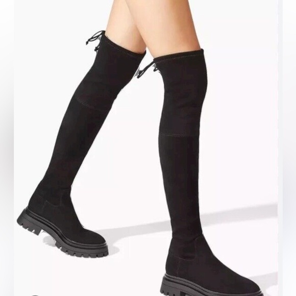 Stuart Weitzman Bedfordland Stretch Suede Boots - Picture 1 of 3